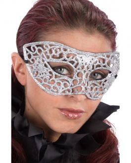 Glittermasker zilver