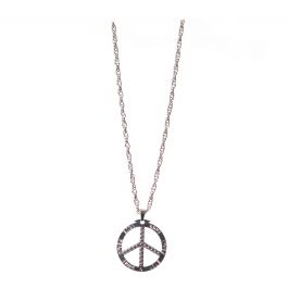 Zilveren Peace Ketting Metaal - 6 Pack