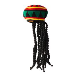 Rasta Cap met Dreads - 6 Pack