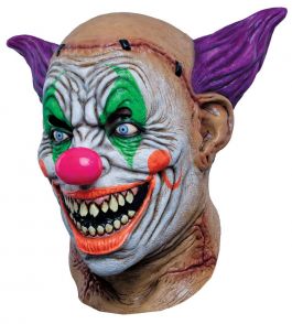 Volledig Hoofdmasker - Psycho Neon Clown (Krampy)