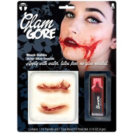 Glam Gore Transfer and Blood Sachet (LARGE PACK) - Black Dahlia - 6 Pack