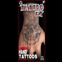 Hand Tattoo FX - Skull - 6 Pack