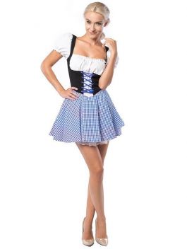 Oktoberfest Dress Eva Blue/Brown - L/40
