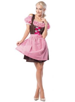 Dirndl Anne-Ruth Roze/Bruin - S/36