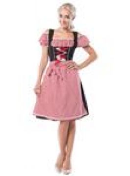 Dirndl Anne-Ruth Lang Rood/Zwart - 5XL/50