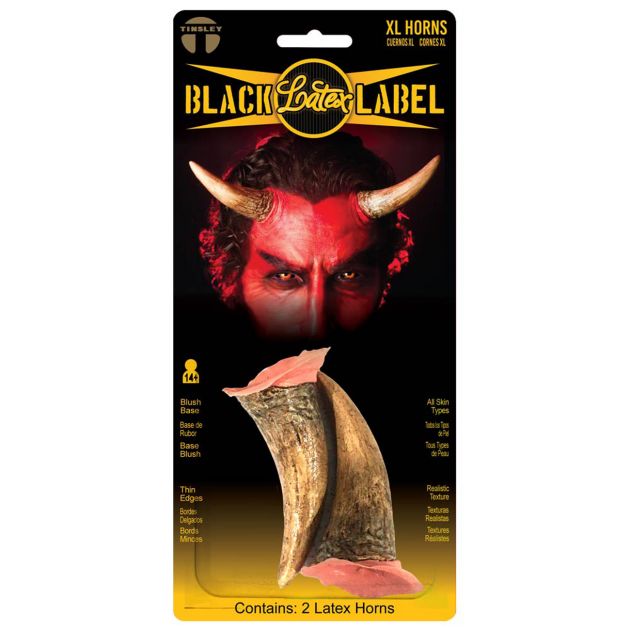 Black Label Latex Horns - XL Duivelshoorns - 6 Pack