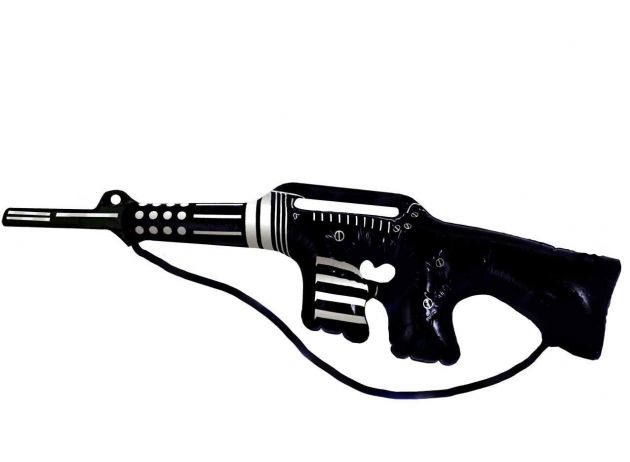 INFLATABLE MACHINE GUN BLACK W/SILVER 90CM