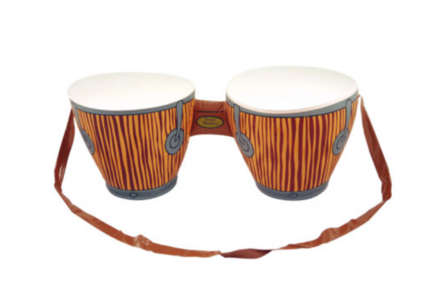 Inflatable Bongo Drums with Strap (27x25x62 CM)